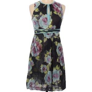 Sweet Pea Black Floral Dress Size M